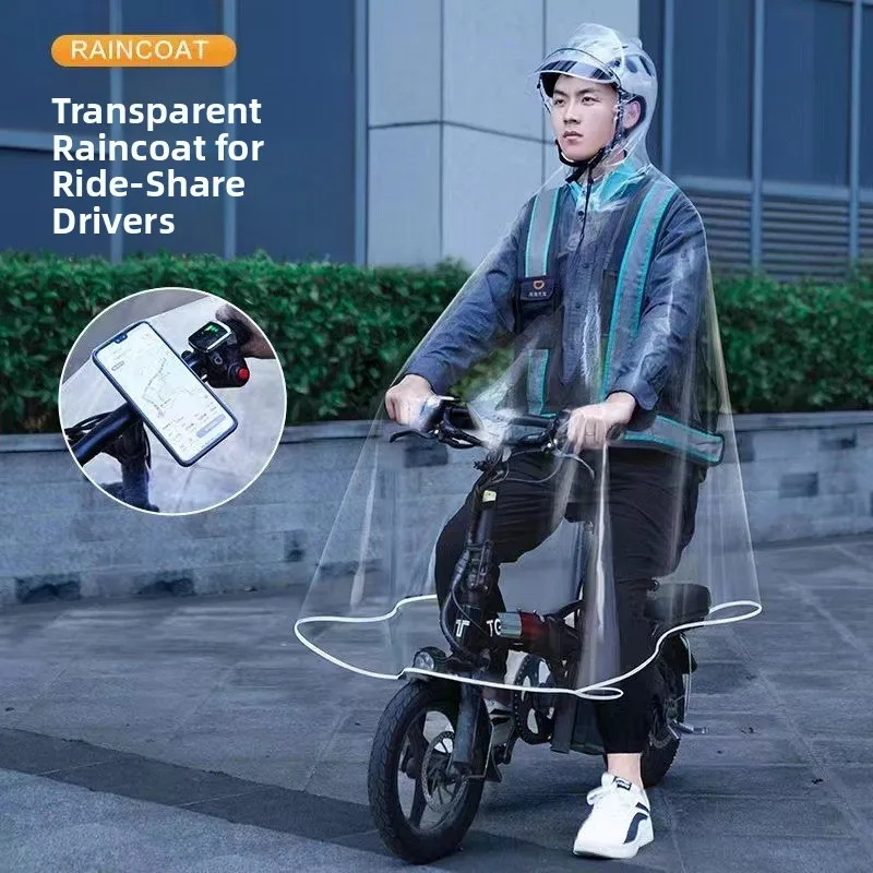 

Transparent Raincoat for Bike Riding Skateboard aring Bicycle Driver Equipment Men's Cycling Special Use