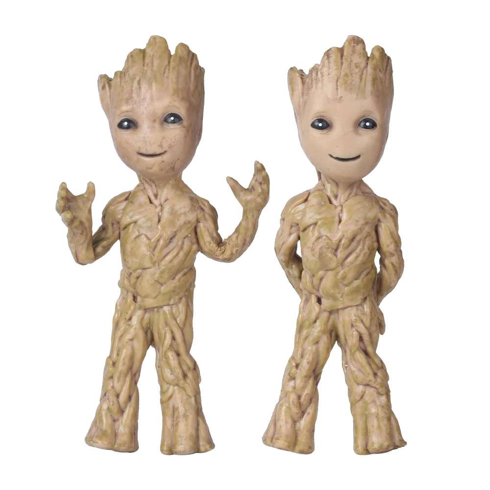 Desktop Decor Tree Man Ornament Toy Miniature Model Groot Doll Mini Anime Movable Figurine Handicraft Kids Men Gifts