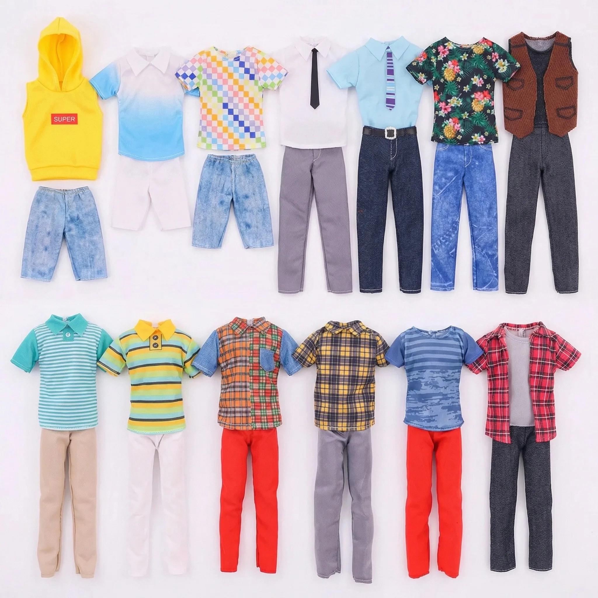 Ken Doll Clothes Doll Daily Wear Casual Suit Shirt+Pants Wedding Party Suit Man Male Doll Clothes For 30cm Ken Doll Accessories