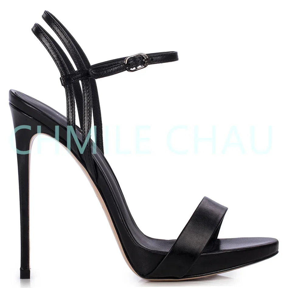 

【Measure your feet length before order】Elegant Luxury Designer Women Sandal High Heel Ankle Strap Dress Plus Size Shoe 23-CHC-30