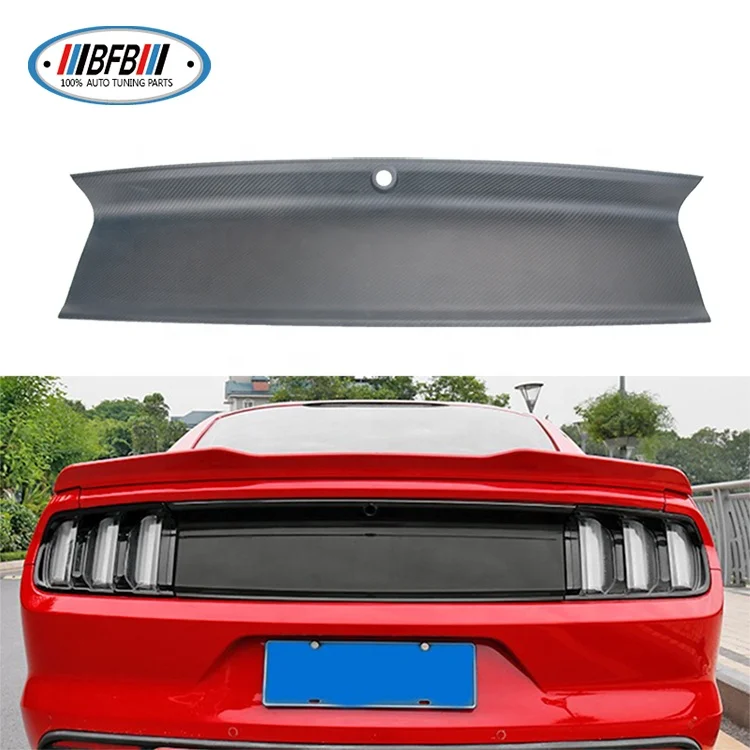 High Quality Matte Carbon Color Full Dry Carbon Fiber Rear Trunk Cover Decklid Fit for Mustang 2015-2017