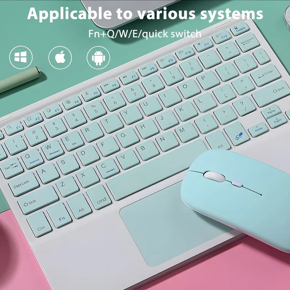 2025 New Multi Functional Bluetooth Wireless Keyboard With Mouse For IOS Android Windows Tablet For iPad Mini Pro Touch Keyboard