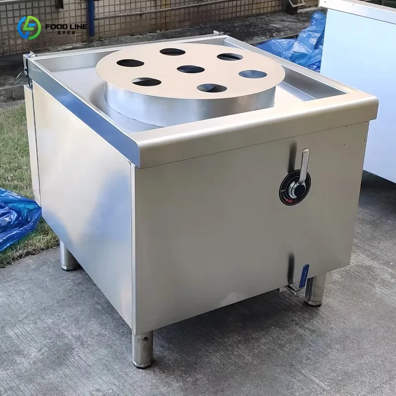 Customized Commercial Induction Dim Sum Steamer Seven Holes Energy Saving Stainless Steel Yum Cha Equipment