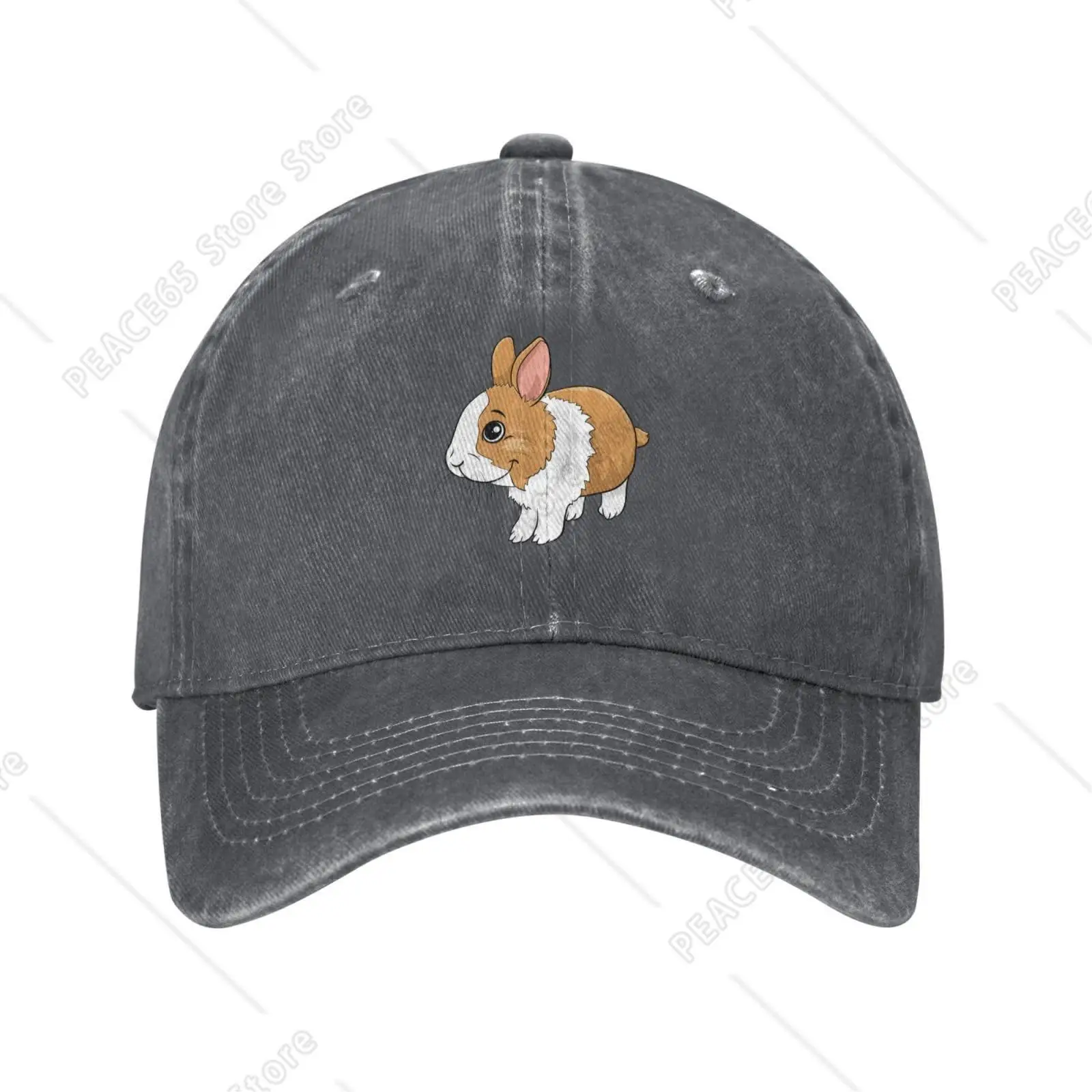 

Cartoon Rabbit Baseball Cap for Men Women Vintage Trucker Hat Golf Hats Dad Hat Animal Lovers Denim Caps