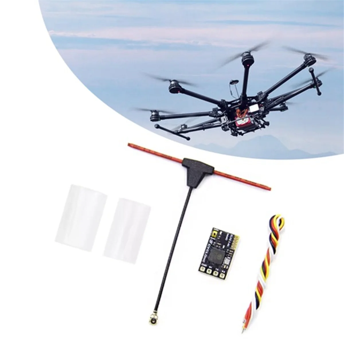 Sprzedaż 10 sztuk odbiornik ELRS 2.4GHz NANO ExpressLRS odbiornik CRSF z anteną typu T do części dronów RC FPV