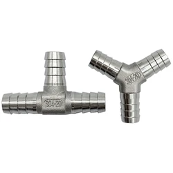 Conector de tubo de acero inoxidable 304 de tres vías, 6mm, 8mm, 10mm, 12mm, 13mm, 14mm, 15mm, 16mm, 19mm, 20mm