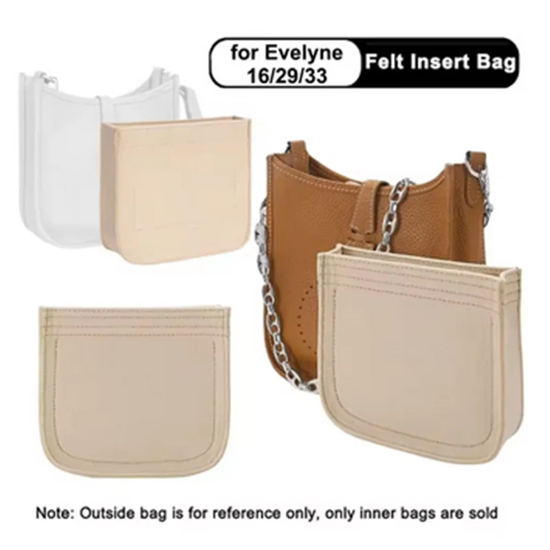 Customized Multi-Pocket Bag Organizer for Evelyne 16/29/33 Inner Bag Storage Bag Felt Handbag Insert Bag Purse Liner Bag