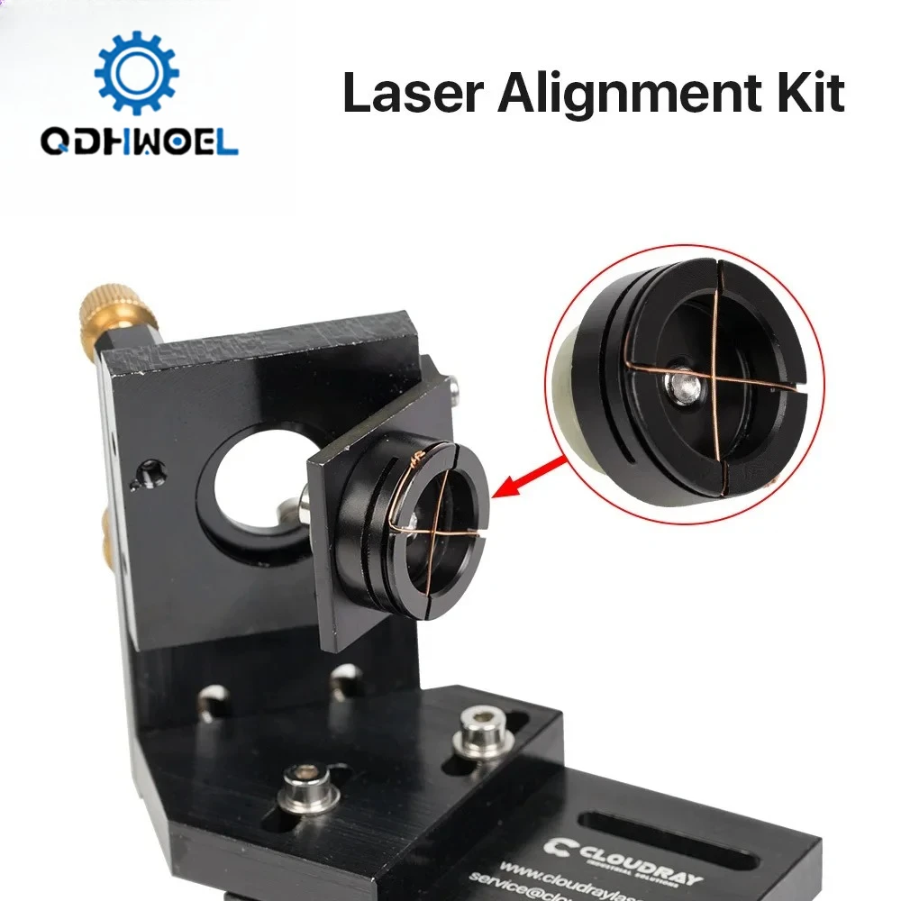 QDHWOEL Laser Path Calibration Kit With Light Regulator For CO2 Laser Cutter Collimation Adjustment