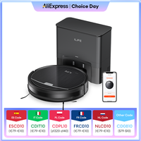 ILIFE V9Pro Robot Vacuum Cleaner with Self-Emptying Station Gyroscope Navigation, 3000Pa Suction, 2.5L Dust Bag,For Pet Hair
