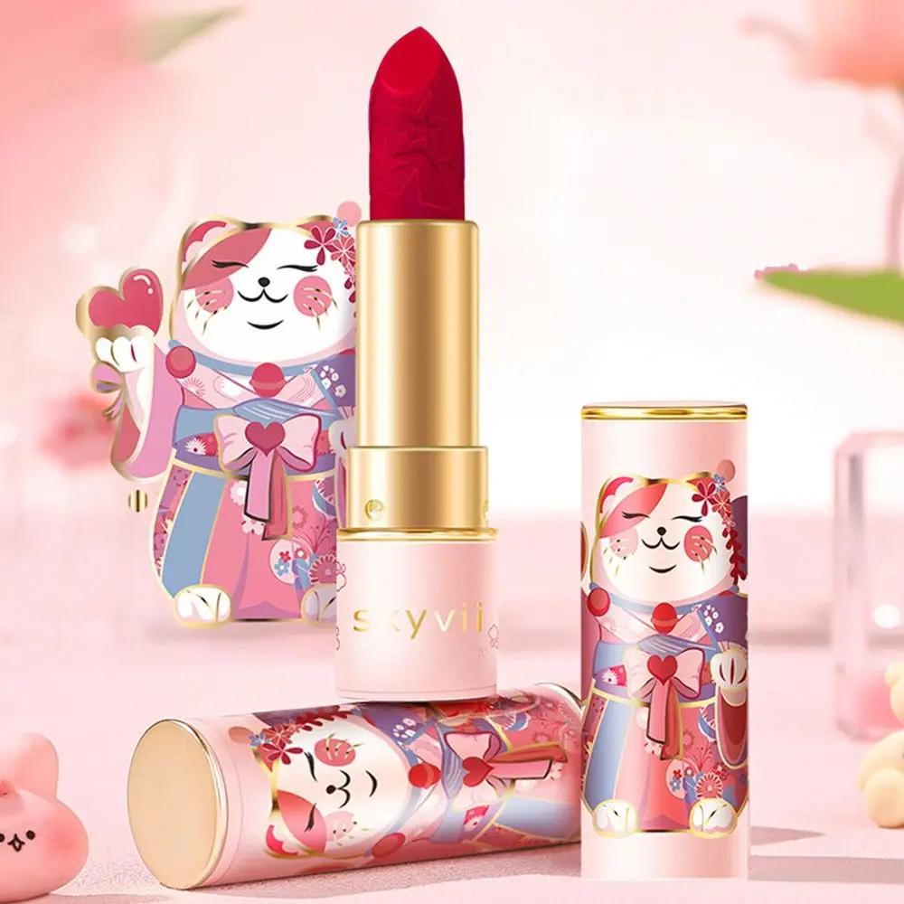 Lippenpflege, Kosmetik, Cartoon-Karamell-Lippenbalsam, niedlich, matt, glatt, Lipgloss, Katzenkrallenform, langlebig, natürliche Lippenglasur für Mädchen