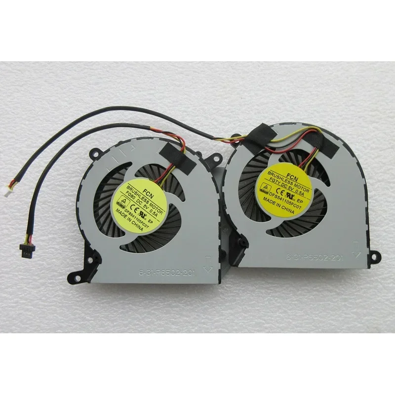 New Original Laptop GPU Cooling Fan For FCN BRUSHLESS MOTOR FG80 FG7Y DFS 541105 FC0T 5V 0.5A 6-31-P6502-201 3Pin