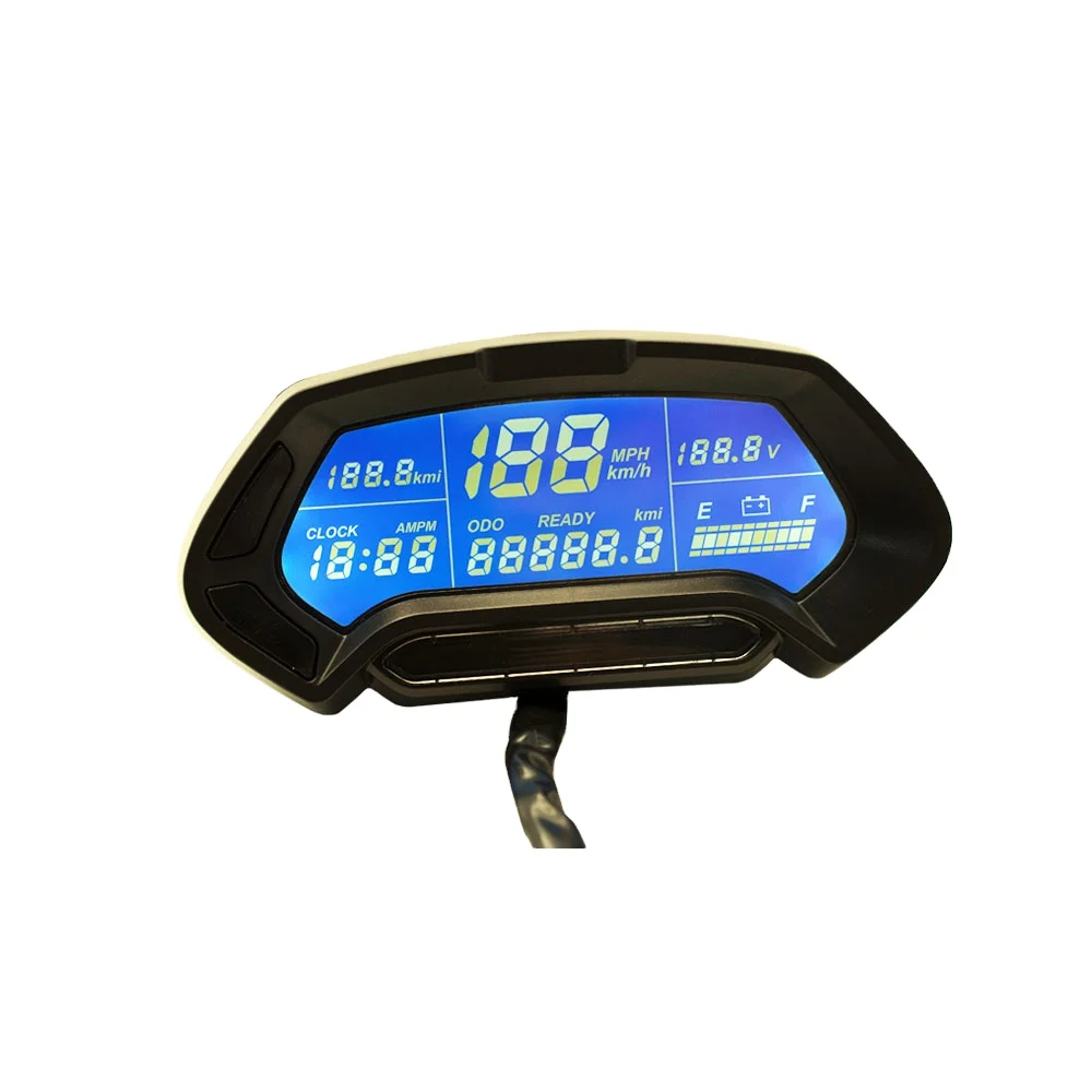 CT-22 Universal Digital LCD Programmable Speedometer Display 48V 72V 120V New Condition Plastic Material for Electric Motorcycle