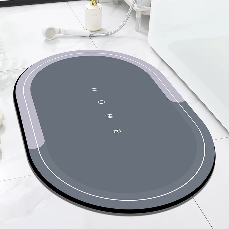 1pc of Diatom Mud Bathroom Floor Mat, Entry Water-Absorbing Small Rug, Bathtub Foot Pad, Shower Room Door Mat, Hand-Washable Mat
