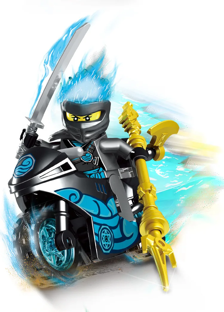 Phantom ninja character model blocks, cool motorcycle assembly blocks, puzzle toys for boys and children, birthday gifts