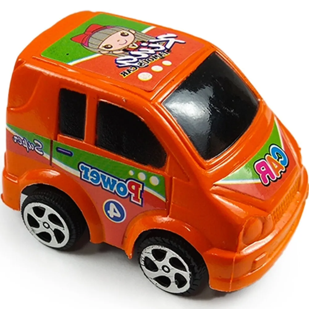 รถแข่งของเล่นแบบดึงหลังขนาดเล็กสำหรับเด็ก โมเดลรถพลาสติกขนาดเล็กสำหรับเล่นพกพาและของสะสม ของขวัญกิจกรรมสนุกๆ