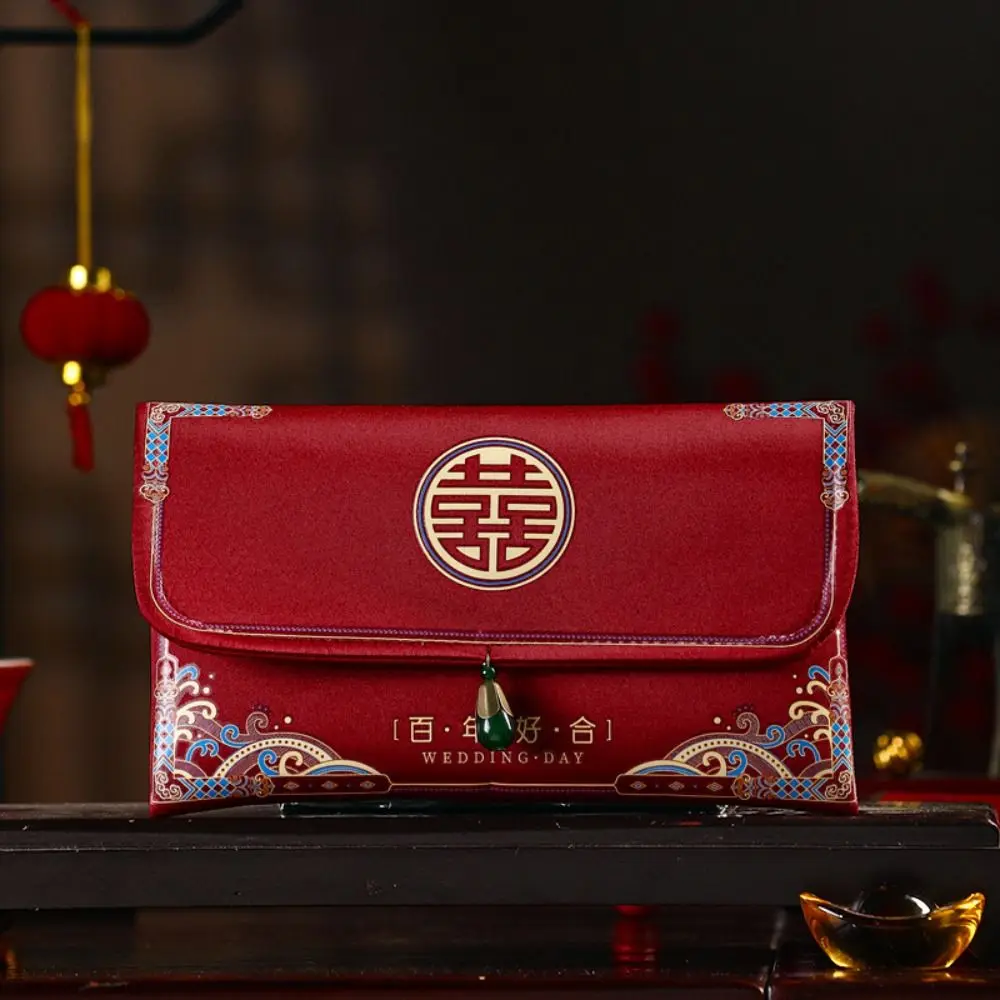 Multiple Patterns 2024 Money Pocket Tassel Design Embroidery Brocade Red Envelope Best Wishes HongBao Spring Festival