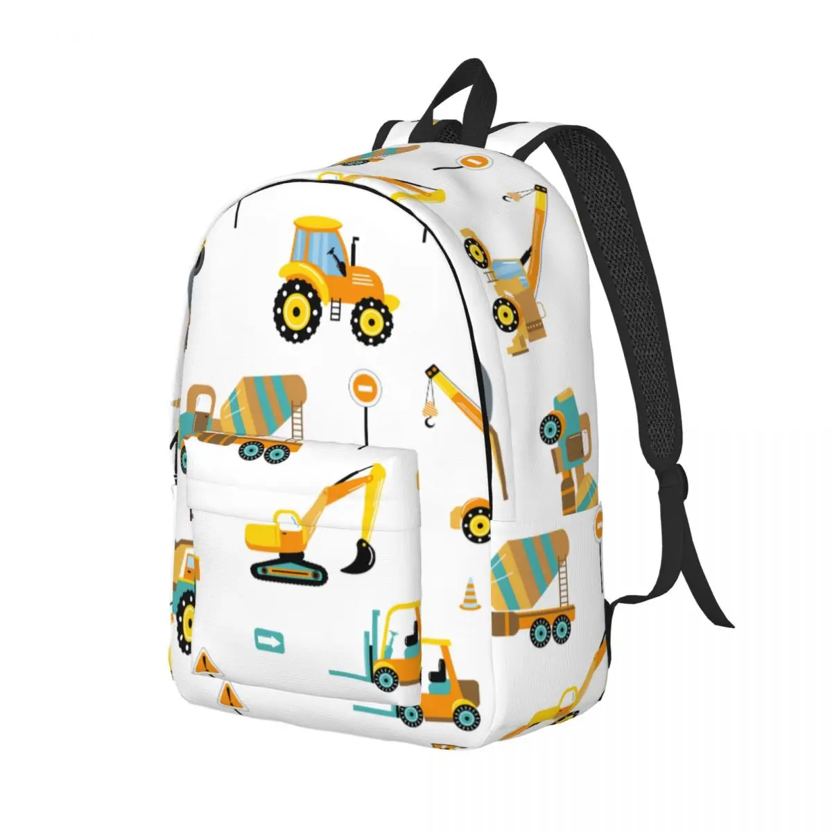 Laptop Backpack Unique Construction Tractors School Bag Durable Student Backpack Boy Girl Travel Bag