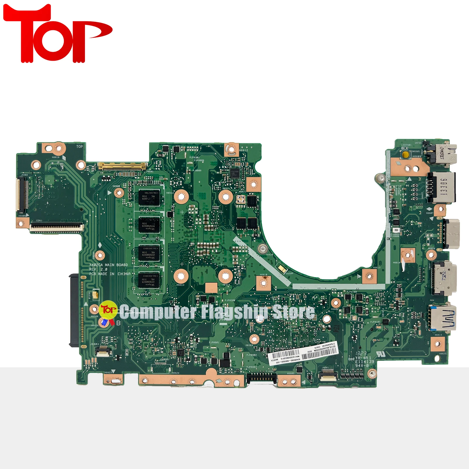 KEFU X502CA Scheda Madre Del Computer Portatile Per ASUS X402CA X502C X402C F502C F402C Mainboard 2G O 4G-RAM 1007U 2117U I3 I5 I7 100% di Lavoro