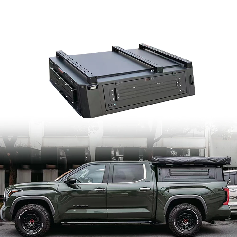 4X4 Auto Tundra Accessories Aluminum Alloy Bed Rack System Hard Top Pick Up Truck Canopy for