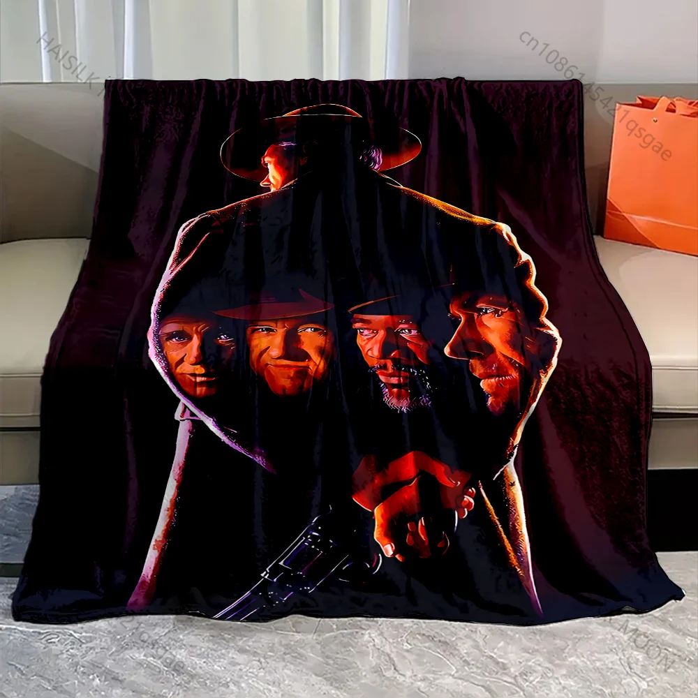 Shadowed gunman holding revolver Print Adult Children Warm Blankets Home Travel Car Soft Comfortable Suitable for all seasons