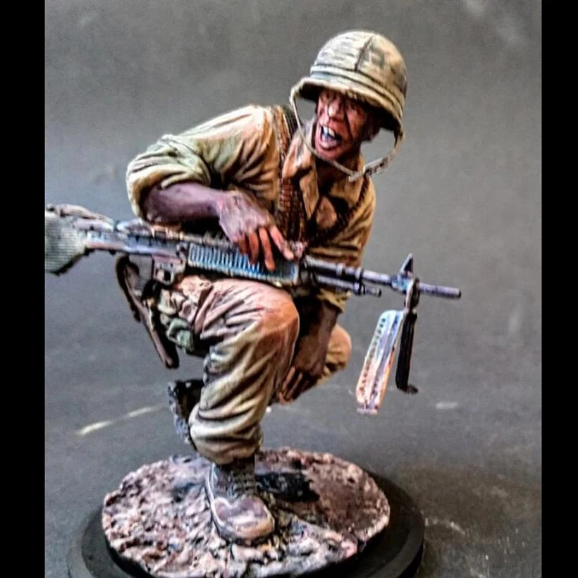 

Resin Model Figure GK 1/16 ancient soldier Vietnam War Resin soldier Unpainted Model Kit Unassembled