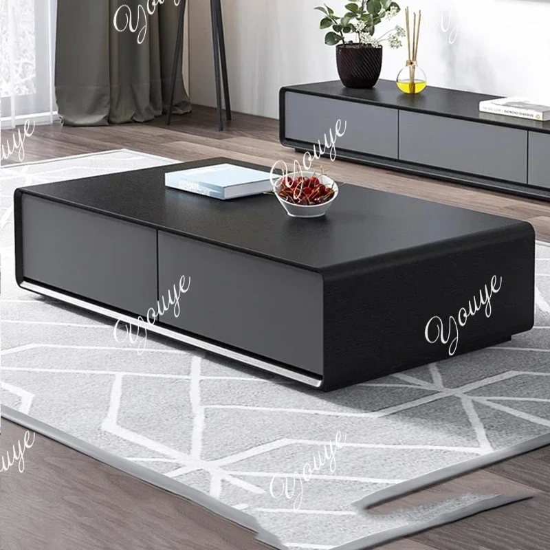 

L-J Drawers Luxury Coffee Table Decoration Modern Living Room Storage Designer Side Table Moving Couchtisch Chinese Style Furnit