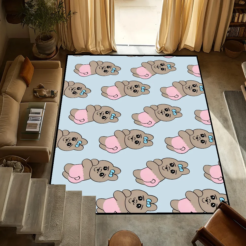 

Cartoon O-Opanchu U-Usagi carpet Bedside Kitchen Bath Living Home House Bedroom Floor Mat Doormat Large Carpet Rug Decoration