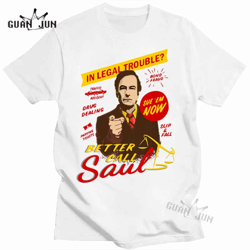 Better Call Saul Vintage T Shirt Mens Oversized Tshirts 100% Cotton Unisex T-shirts Heisenberg Breaking Bad Tees Harajuku Tops