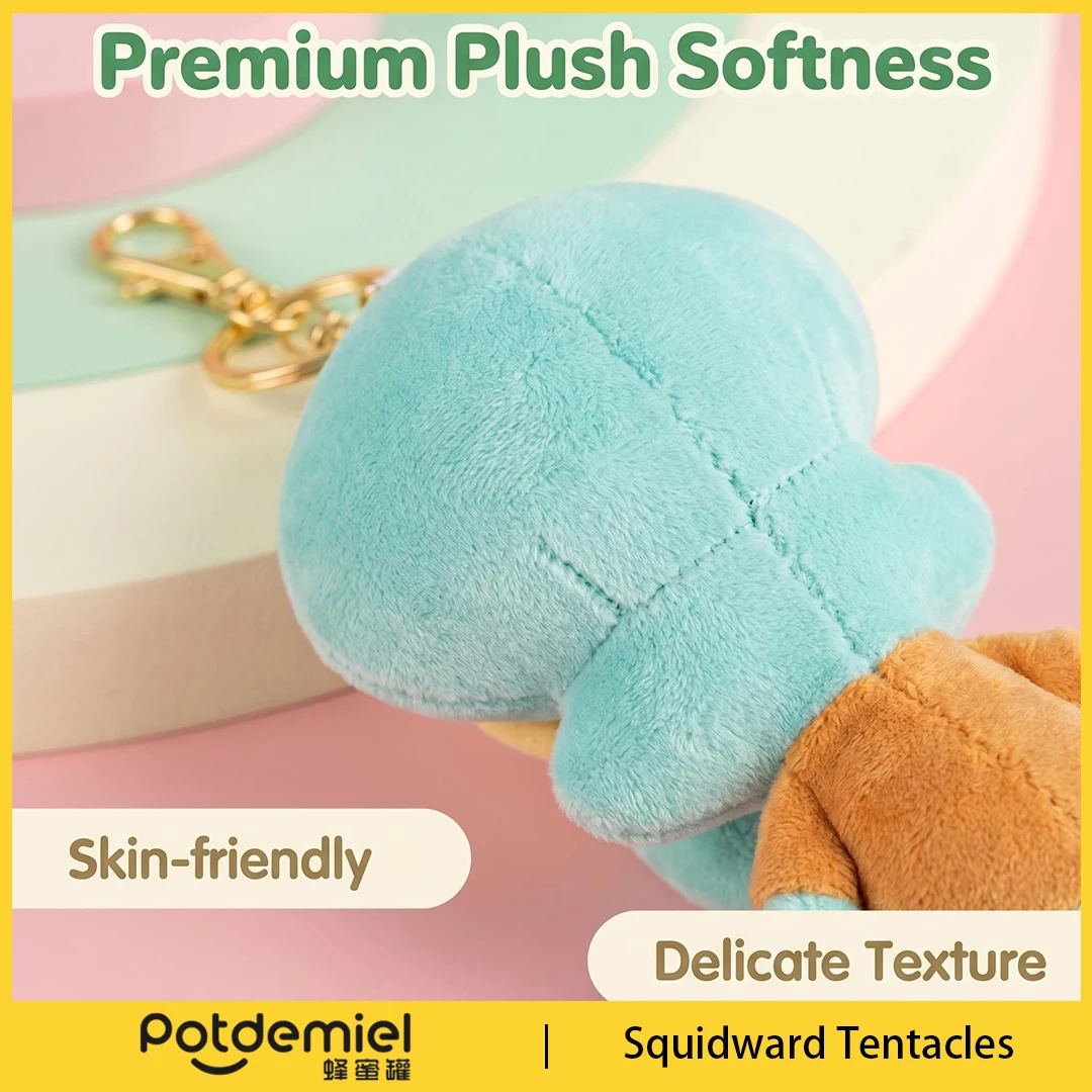 Potdemiel SpongeBob Squidward Tentacles Plush Keychain Backpack Hanger Handbag Pendant Purse Charm Collectible Accessory Mini view 5