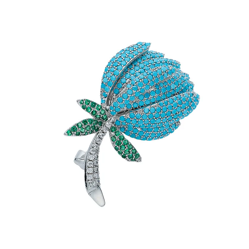 Spilla di fascia alta con tulipano dell'industria pesante alla moda, senso di fascia alta di nicchia ed elegante spilla