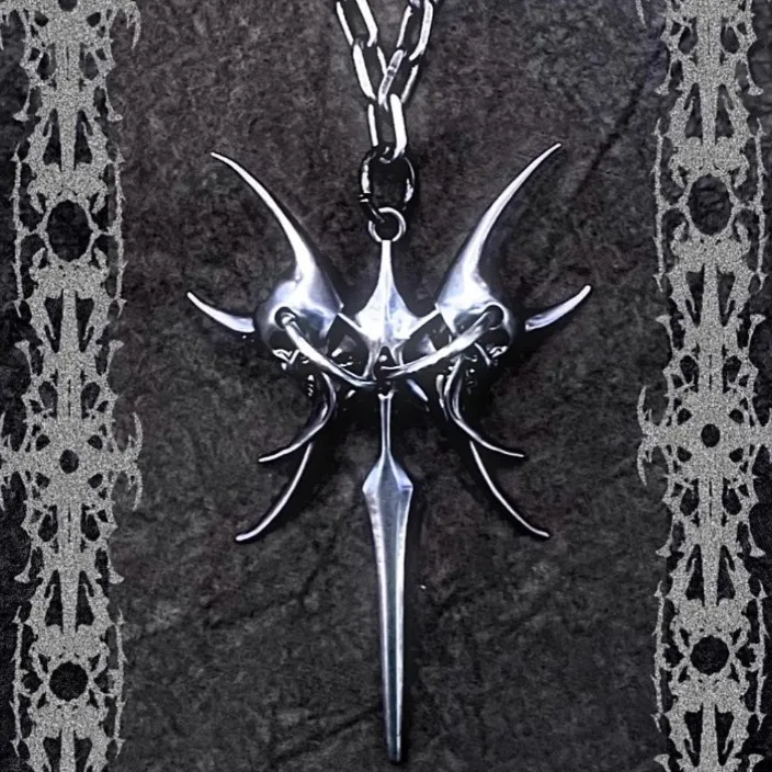 Europe and America Silver Color Skull Cross Necklace UNISEX Cool and Handsome Motorcycle Jewelry Necklace