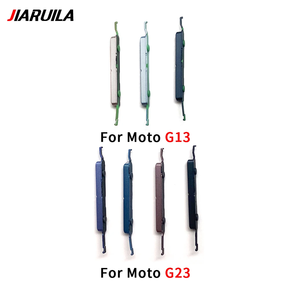 Good quality For Moto G13 G23 G50 One Fusion SIde Volume Button + Power ON / OFF Buttton Key Set Replacement Part