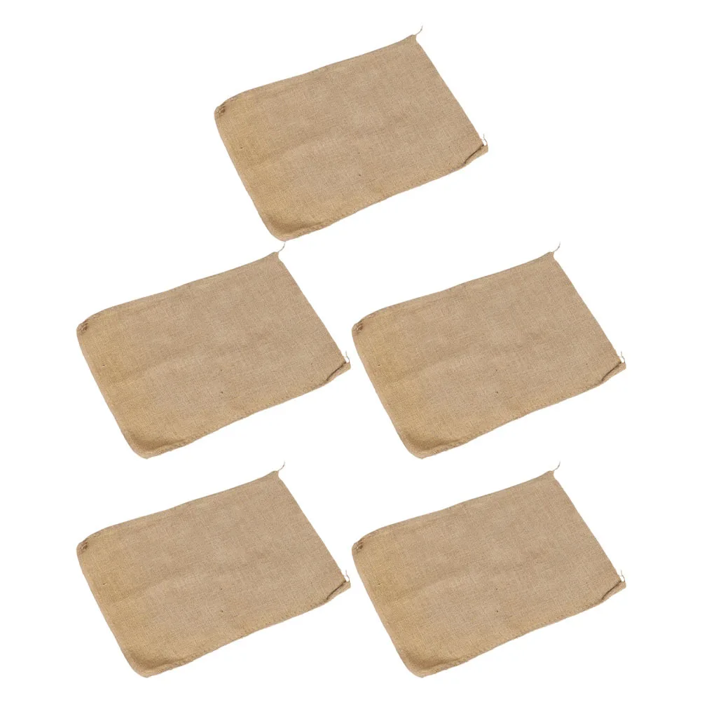 

5Pcs Burlap Bags for Flooding and Storage Strong Bearing Capacity Easy to Carry Sand Bags Without Sand Burlap Sacks for Flooding