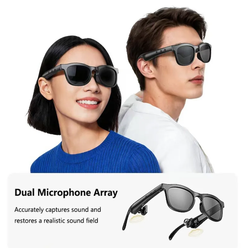 Lenovo Bluetooth AI Smart Glasses 8K HD Intelligent Recording Remote Control Translator Voice Assistant Camera Touch Glasses image 3