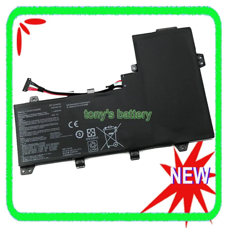 

New C41N1533 Laptop Battery For ASUS ZenBook Flip Q524U Q534U Q534UX UX560UQ UX560UX UX560UX-FZ025T -FZ021T UX560UX-1C