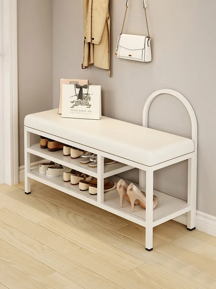 

Cream style home shoe changing stool, integrated long stool at the entrance, internet famous entrance, Economically