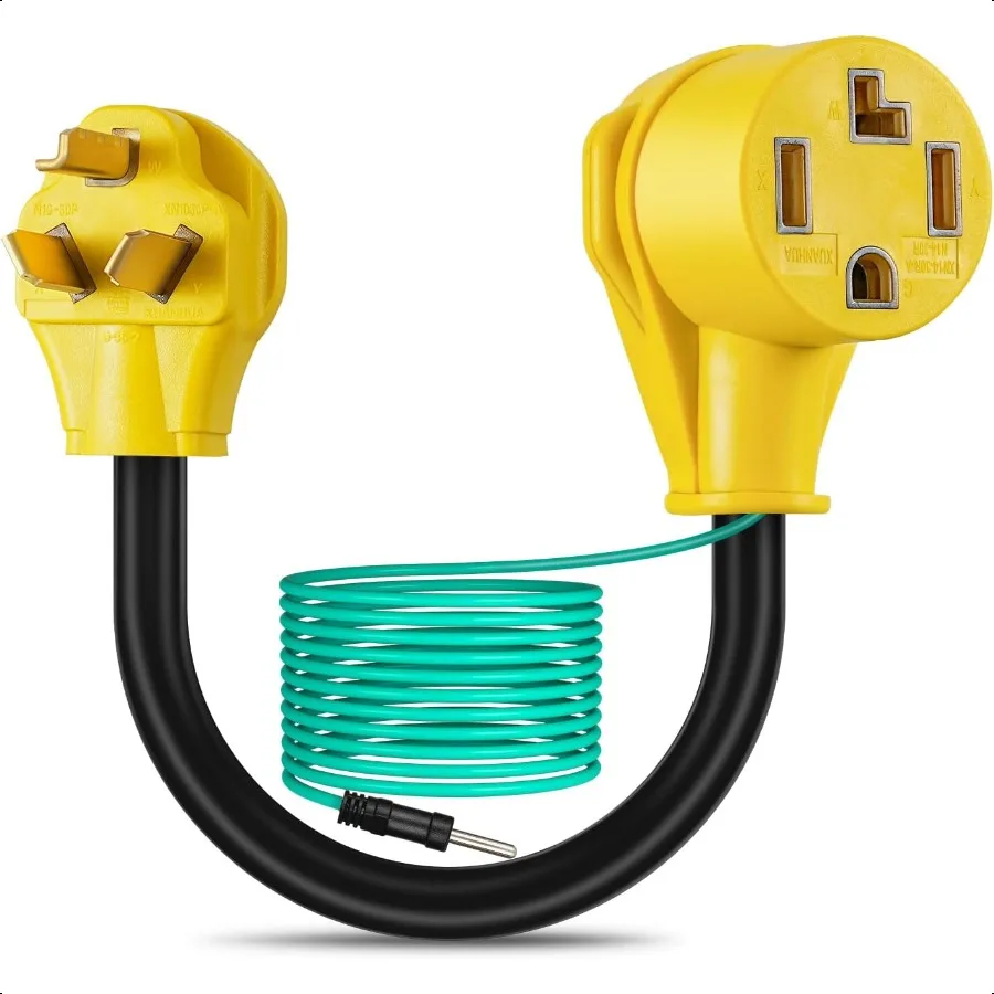 

Dryer Plug Adapter 4 Prong to 3 Prong NEMA 1030P Plug to 1430R Receptacle 4P Newer Dryer to 3P Older House 10AWG STW Dryer Conn