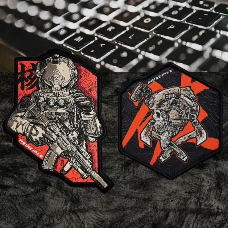 Ghost Hook&Loop Patch Haftowana opaska taktyczna Saboteur Morale Badge Ubrania Plecak Niszczyciel Naklejki