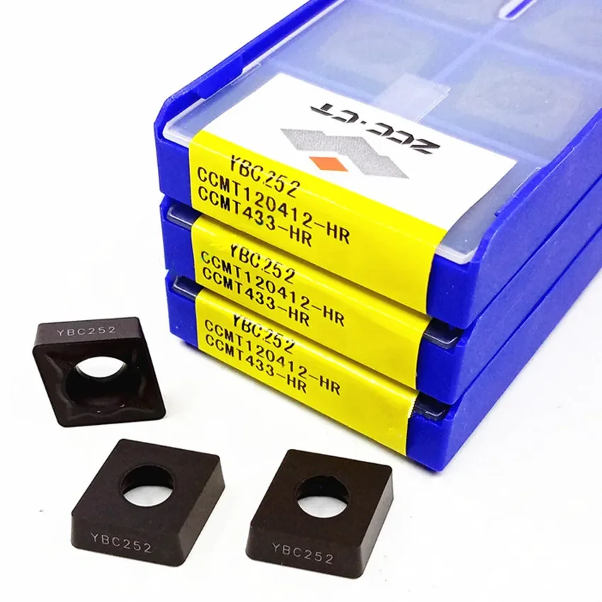ZCC.CT CCMT120408-HR YBC152/CCMT120412-HR YBC152/CCMT120408-HR YBC252/CCMT120412-HR YBC252 Inserti per tornitura in metallo duro CNC per acciaio
