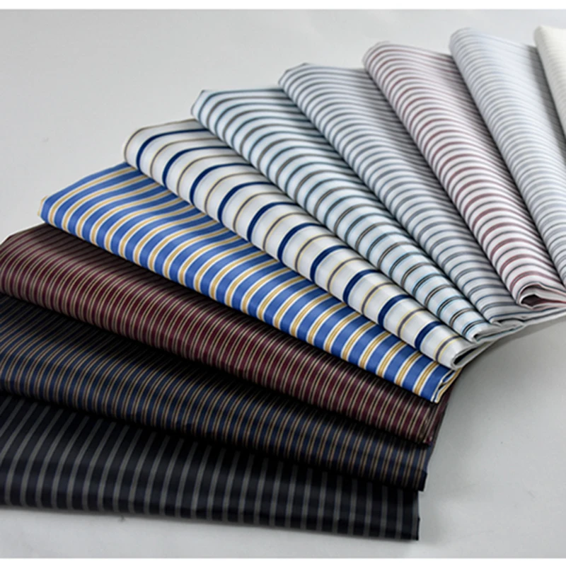 Striped Lining 100%Polyester  Fabric Bags Coat Suit Pocket Interlining Fabrics Smooth Dustproof Antistatic Tissu 50X145cm