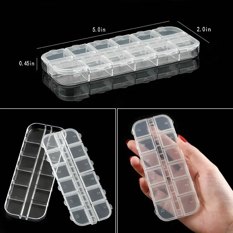 Transparante Plastic Opbergdoos Sieradendoos Compartiment Verstelbare Container Voor Kralen Oorbel Doos Voor Sieraden Rechthoek Box Case - afbeelding 1