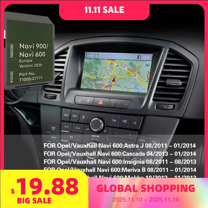 

Карта Сэб-навигатора для Opel Vauxhall Navi 900 Europe 16 ГБ навигационной SD GPS-карты