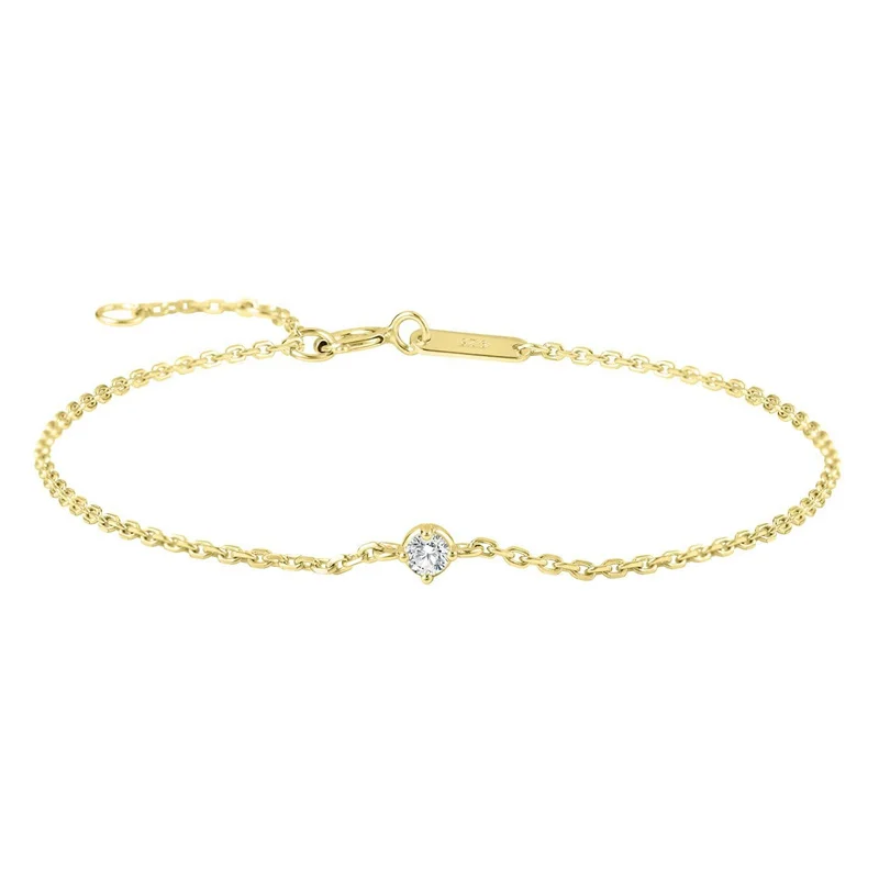 

ZFSILVER Classic 925 Silver Luxury Moissanite Simple Round Bracelet For Charms Women Accessories Luxury Jewelry Gift C10164B-2.5