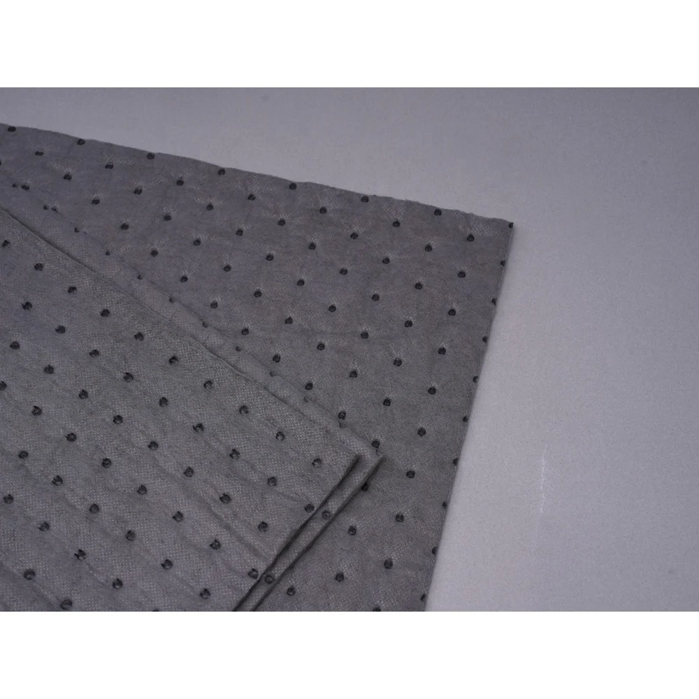 40x50 سنتيمتر PP رمادي القياسية منصات حصيرة ماصة عالمية لامتصاص الزيوت والمبردات والمذيبات وانسكاب الماء