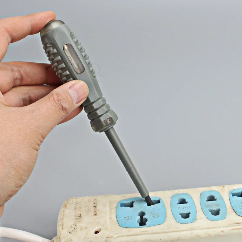 4mm Professional Electrical Tester Pen Screwdriver Power Detector Probe Industry Voltage Test Pen 200-500V Cross/Line