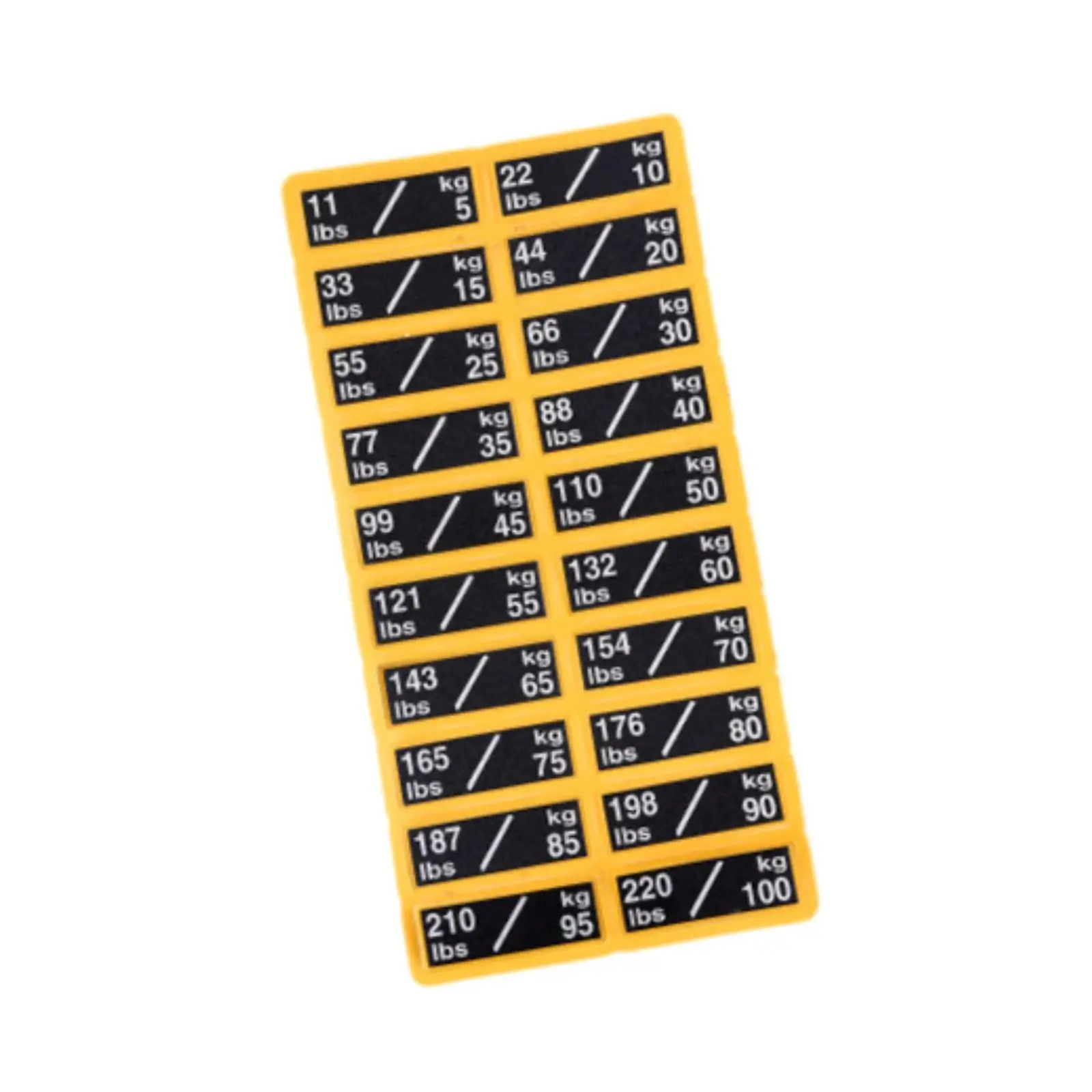 Gym and Training PC Weight Stack Labels Black Number Sticker Sheet for Machine Weight Marking Organization