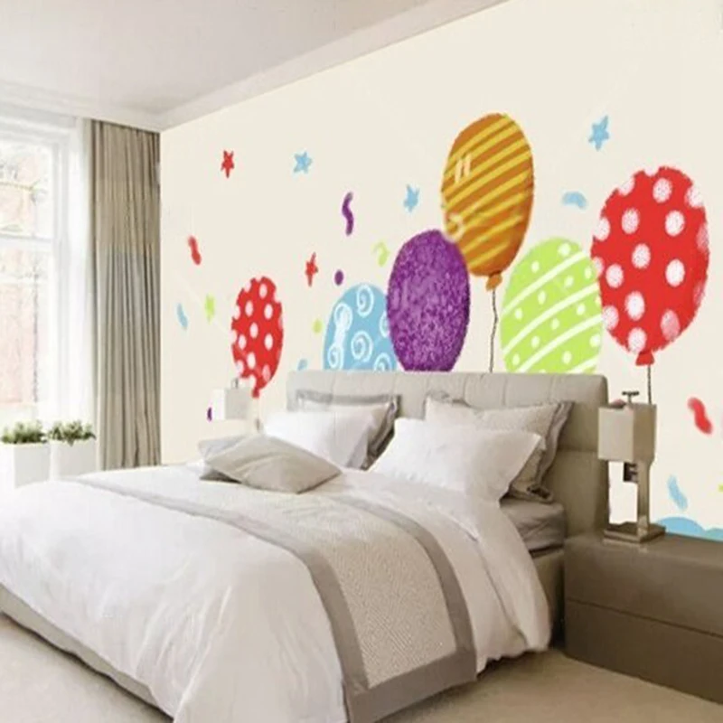 Cute animal cartoon balloons children's stickers baby room decoration stickers luxurious home decoration background wall