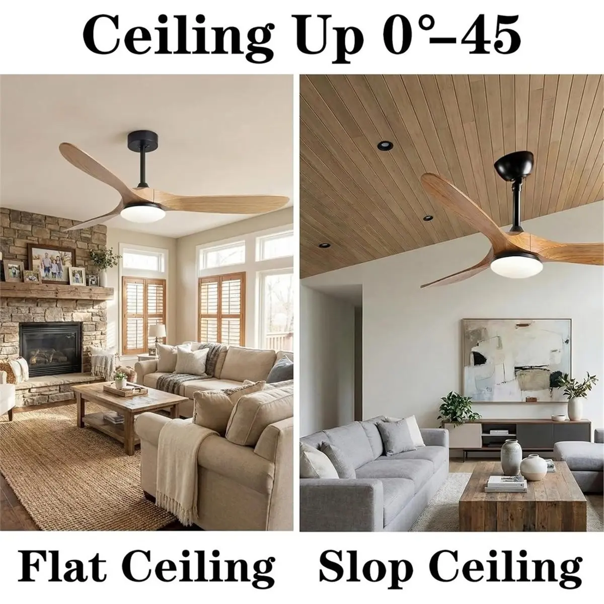 A1726K Sloped Ceiling Fan Adapter for Sloped & Vaulted Ceilings Up to 45° Ceiling Fan Bracket Mount Kit, Ceiling Fan Bracket SUM