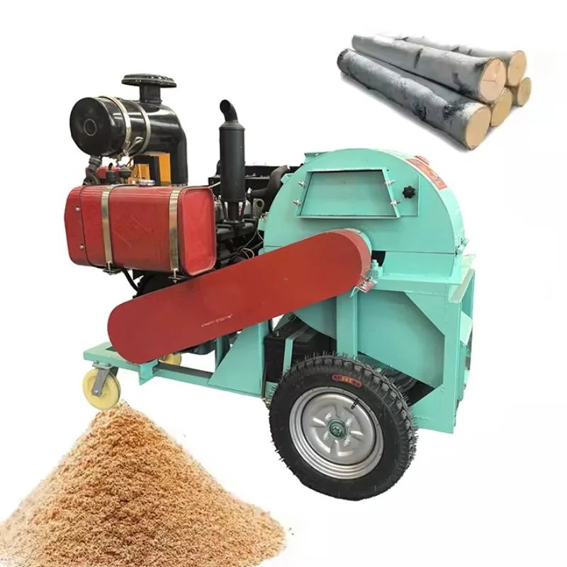 Gas Powered Branch Chipper Machine Portable Wood Crusher for Forestry Landscaping