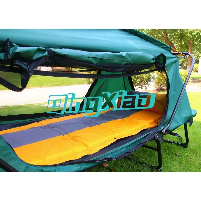 Elevated Camping Shelter Thick Oxford Fabric Warm Waterproof Rainproof Outdoor Tent For Hiking Fishing 2 Person Double Layer